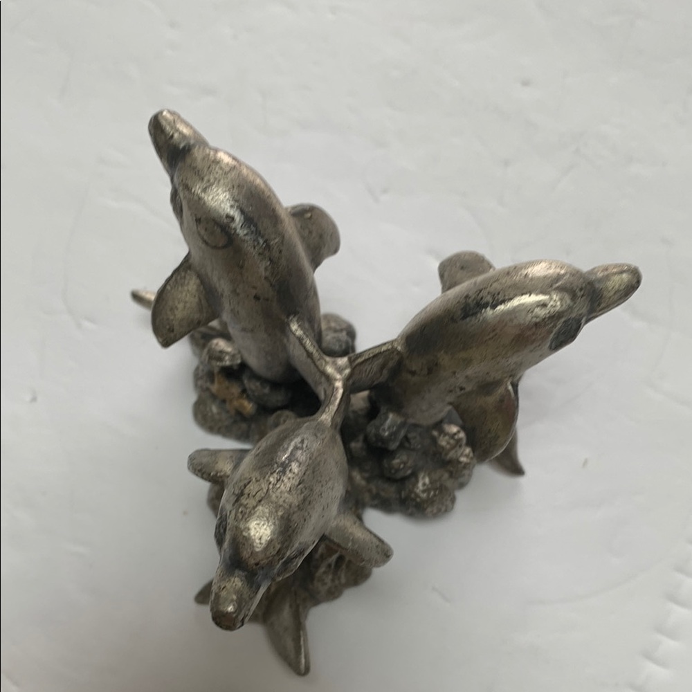 Trio of Silver Dolphins Figurine - Picture 5 of 5